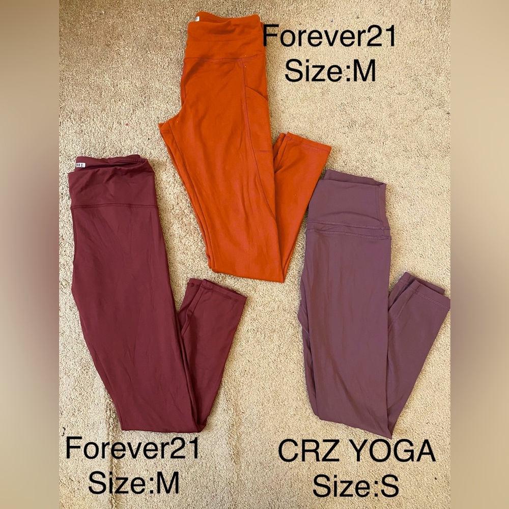 Women’s activewear leggings. (CRZ YOGA & Forever21)